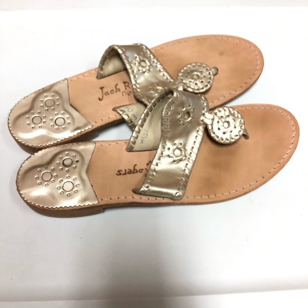 Jack Rogers platinum sandals size 10